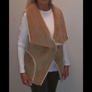 Cozy Chic ultra suede & sheepskin Reversible vest